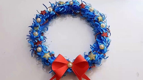 折纸-蓝色花环