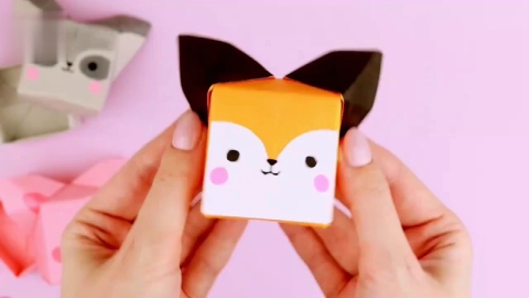 折纸-小动物收纳盒